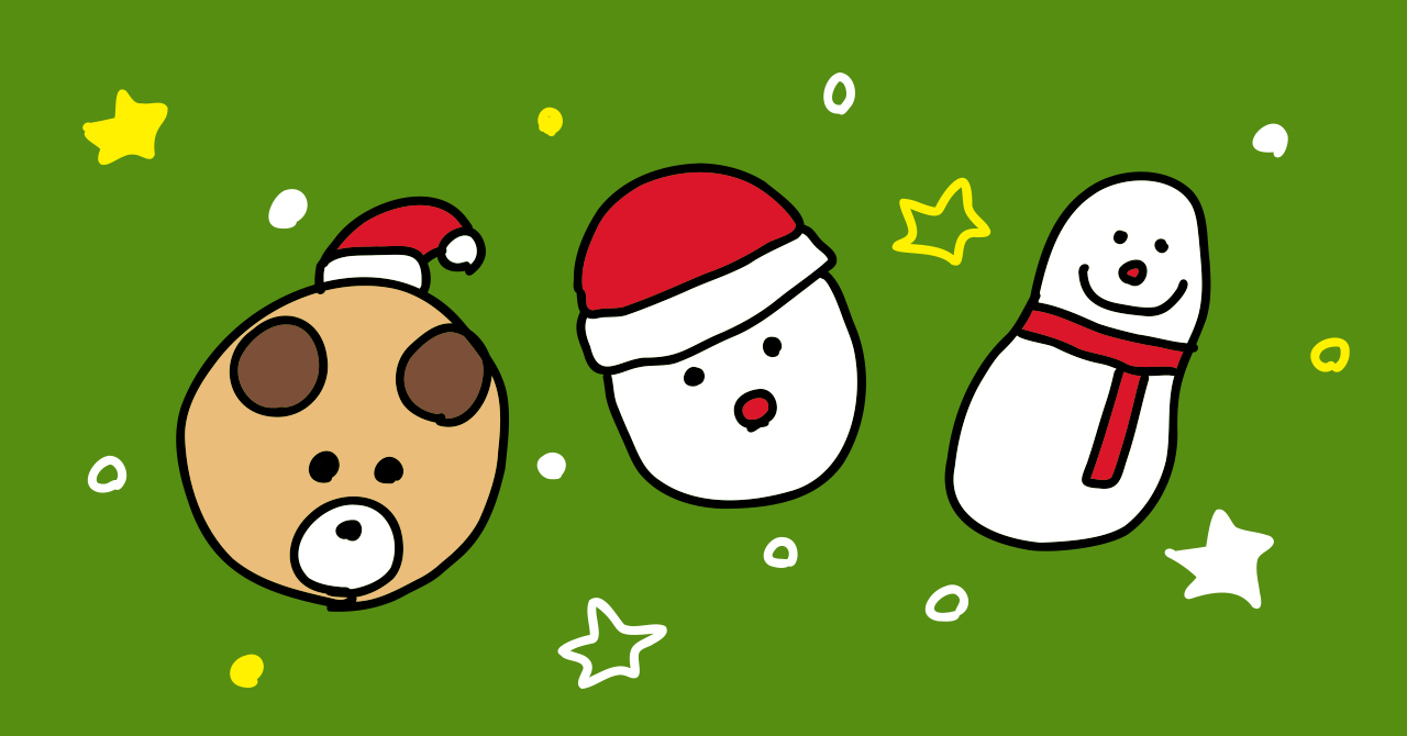 クリスマスのドーナツのイラスト