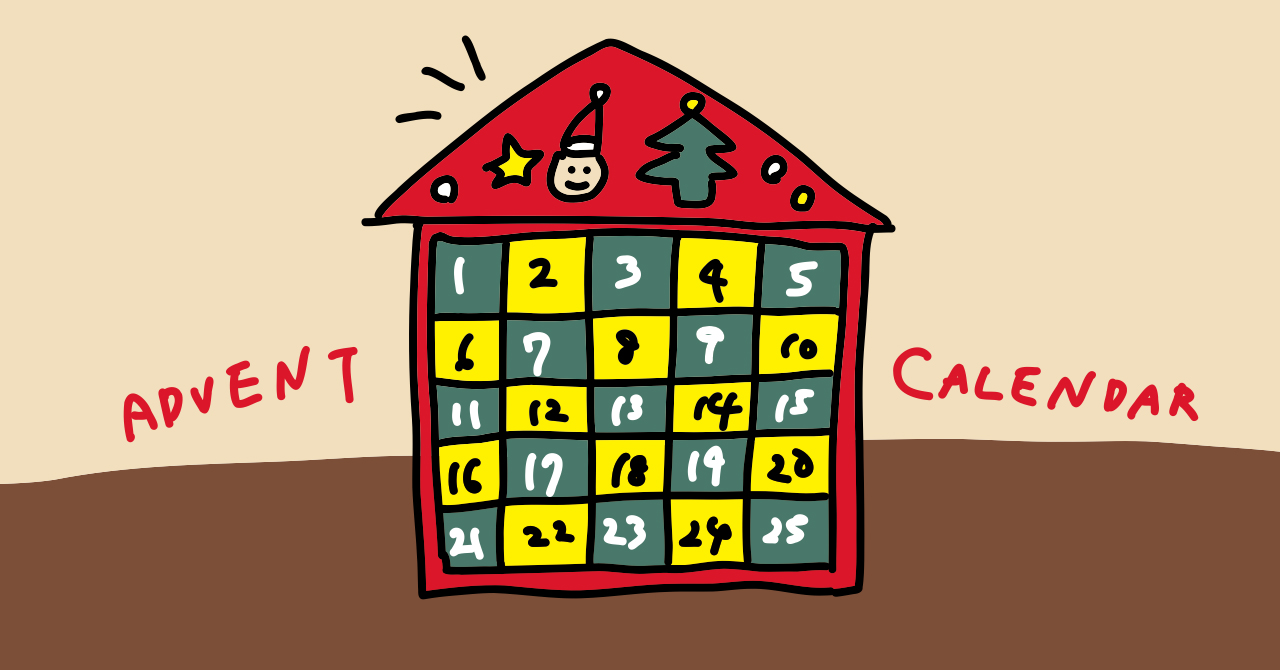 アドベントカレンダーのイラスト